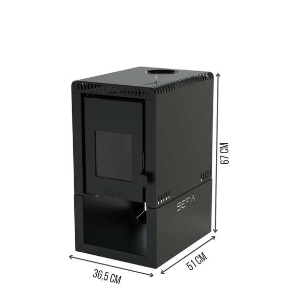 Calefactor A Leña Premium D. Comb 55m2+codos - Sefia Madrid / CAL50+CODOS - MADRID+CODOS - Imagen 4