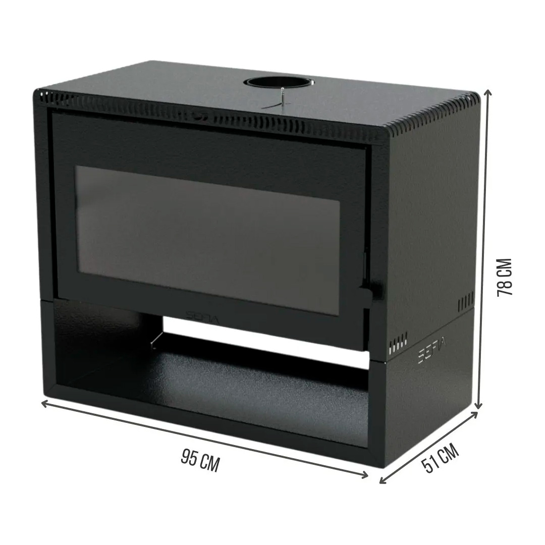 Calefactor Premium a Leña Grande 250m2 Sefia Toledo / CAL250 - TOLEDO - Imagen 6