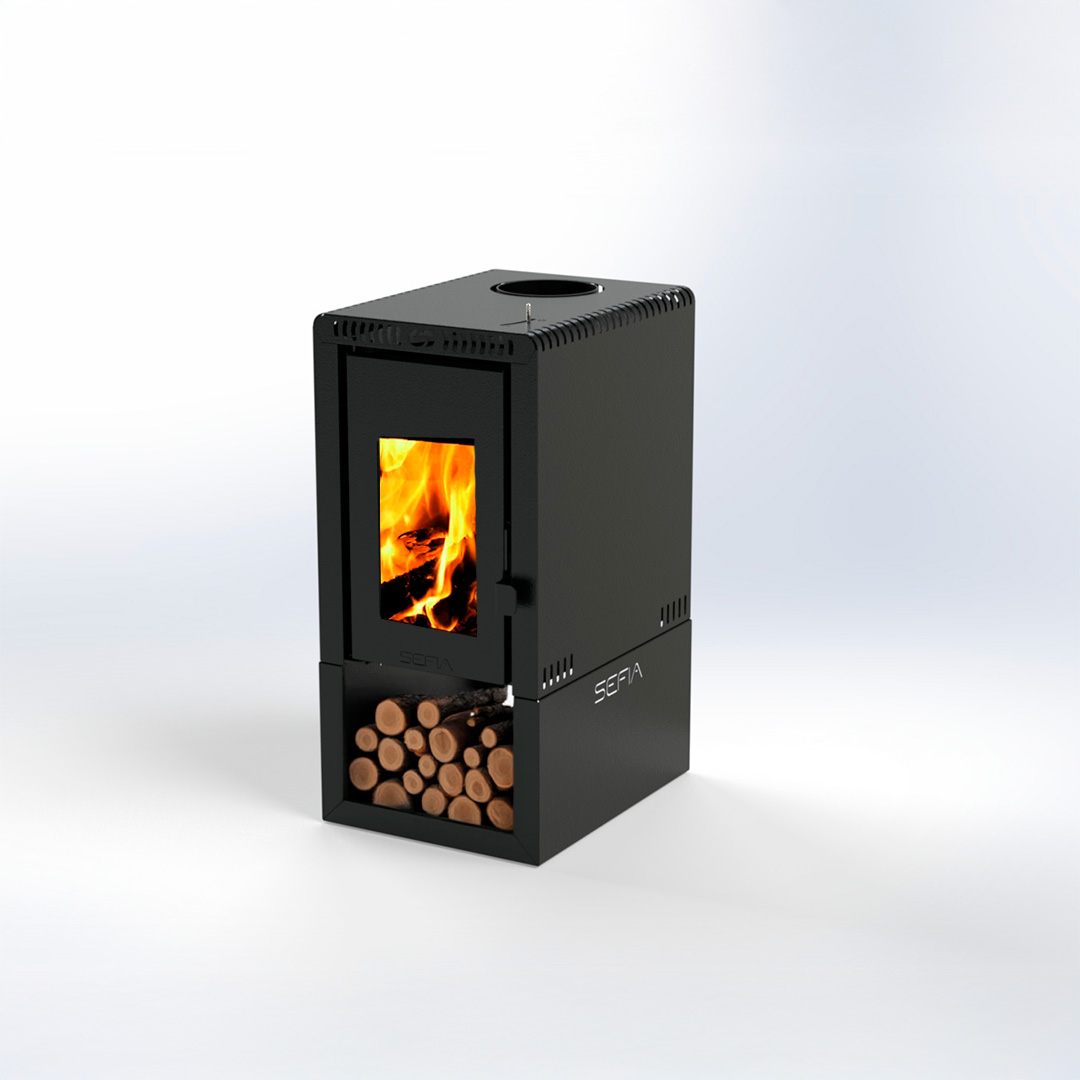 Calefactor Premium a Leña doble Comb. 90m2 Sefia Barcelona / CAL70 - BARCELONA