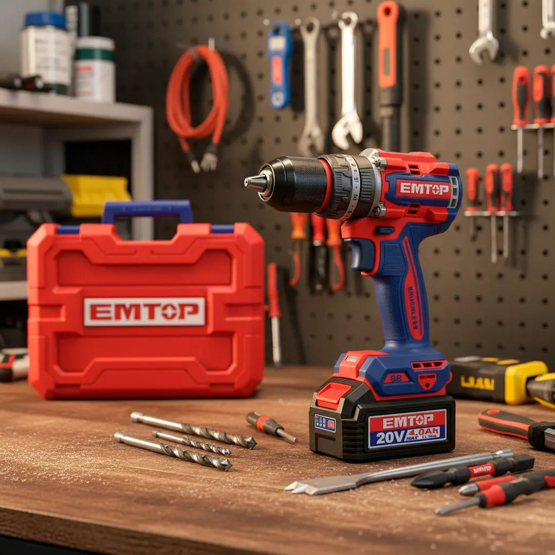 Taladro Atornillador Percutor Emtop 96nm 13mm 2 Baterías 4ah / ECIDL20968 - Imagen 5