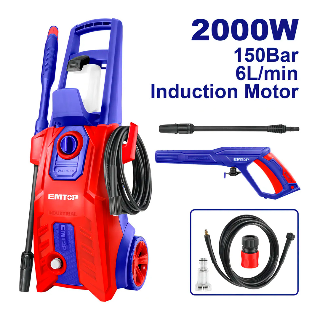 Hidrolavadora 2000 W 150 Bar Motor Inducción Emtop / Ehpw2001