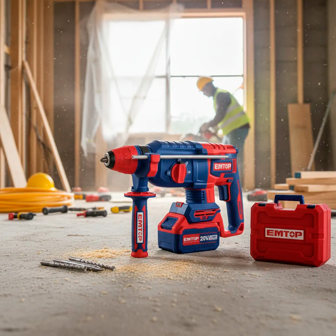 Rotomartillo Emtop 2,5j 2 Baterías 4ah y valija / ELRH202682 - Imagen 4