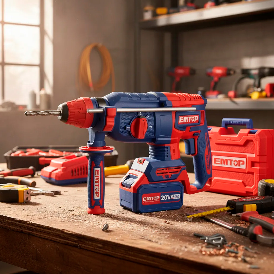 Rotomartillo Emtop 2,5j 2 Baterías 4ah y valija / ELRH202682 - Imagen 2