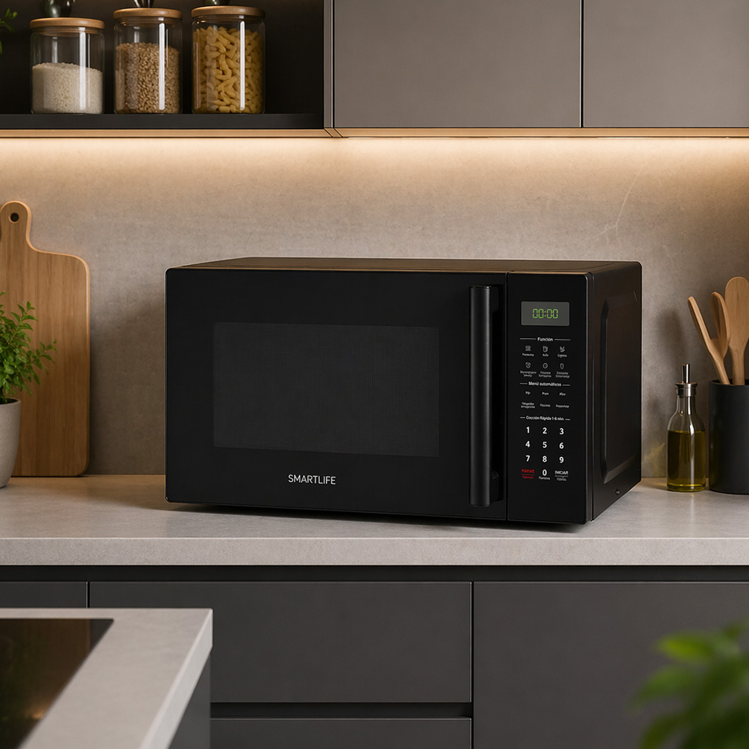 MICROONDAS DIGITAL C/GRILL 23L NEGRO SMARTLIFE - Imagen 2