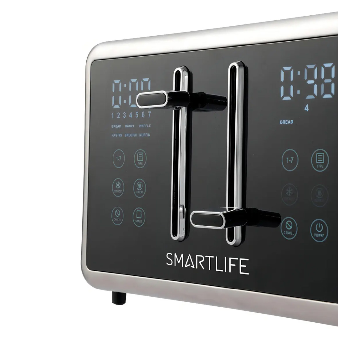 TOSTADORA INOX/NEGRA 4 REBANADAS TOD1520 SMARTLIFE - Imagen 5