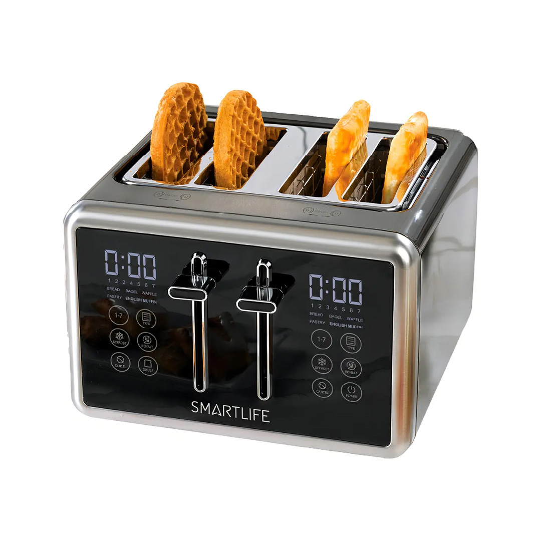 TOSTADORA INOX/NEGRA 4 REBANADAS TOD1520 SMARTLIFE